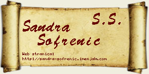 Sandra Sofrenić vizit kartica